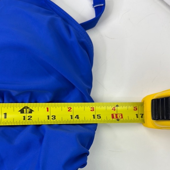 Nygard Black Label Blue One-Piece Swimsuit with Skirt - Picture 9 of 11